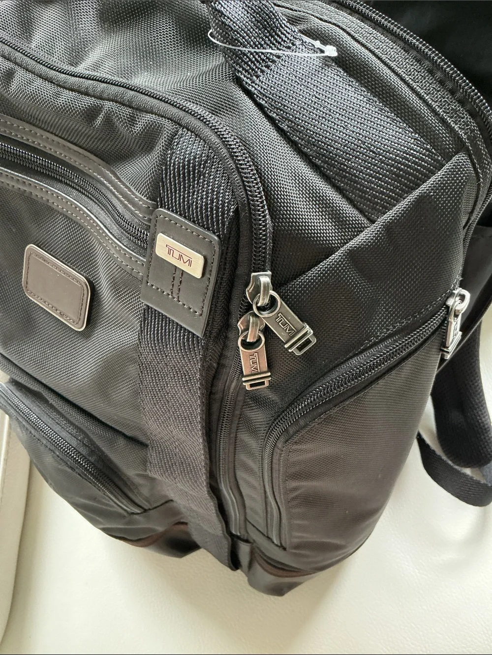 TUMI Canvas and Leather backpack large